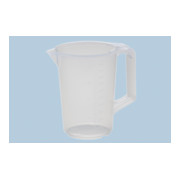 Hünersdorff Messkanne 1.000 ml, PP, 1 Skala geschlossener Griff, transparent