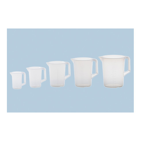Hünersdorff Messkanne 1.000 ml, PP, 1 Skala geschlossener Griff, transparent