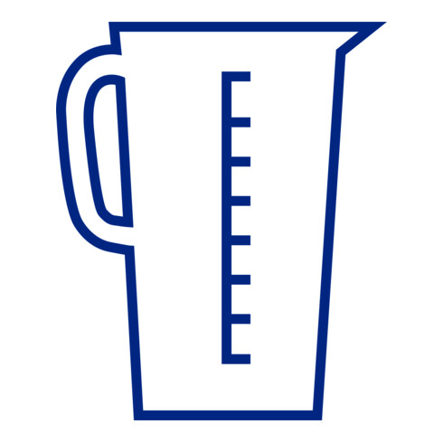 Hünersdorff Messkanne 1.000 ml, PP, 1 Skala geschlossener Griff, transparent