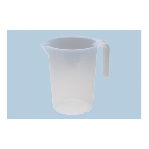 Hünersdorff Messkanne 2.000 ml, PP, 1 Skala offener Griff, transparent und stapelbar