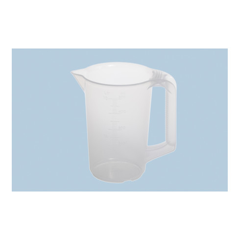 Hünersdorff Messkanne 500 ml, PP, 1 Skala geschlossener Griff, transparent