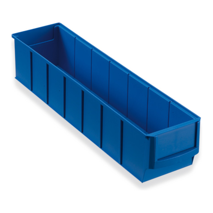 Hünersdorff Regalbox aus PP, 400x91x81 mm blau, Volumen 2,22 L, schmal