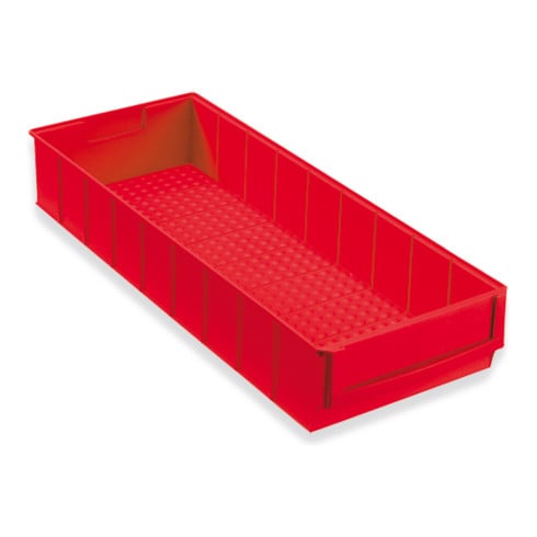 Hünersdorff Regalbox aus PP, 500x183x81 mm rot, Volumen 6,00 L, breit