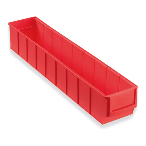 Hünersdorff Regalbox aus PP, 500x91x81 mm rot, Volumen 2,82 L, schmal