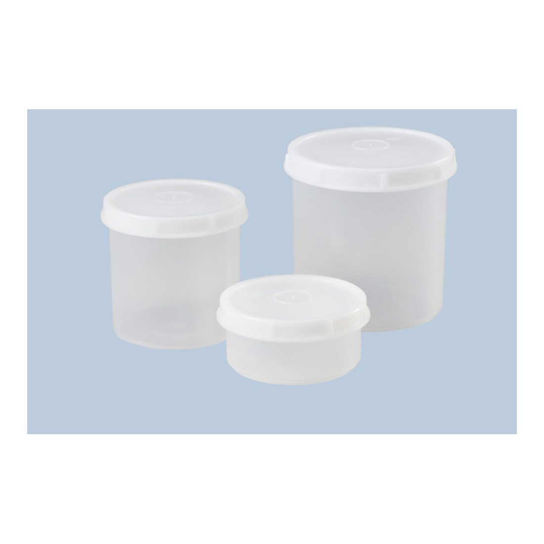 Hünersdorff Schraubdose 1.000 ml, PP, rund transparent, mit naturfarbenem Deckel