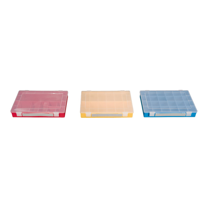 Hünersdorff Sort-kasten PP-CLASSIC, 24 Fächer 225x335x55 mm, blau, mit Tragegriff