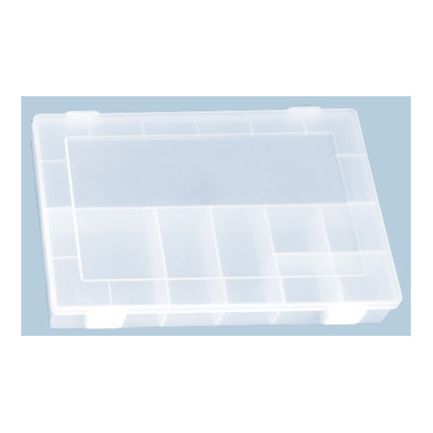 Hünersdorff Sort-kasten PP-CLASSIC, 8 Fächer 225x335x55 mm, transparent