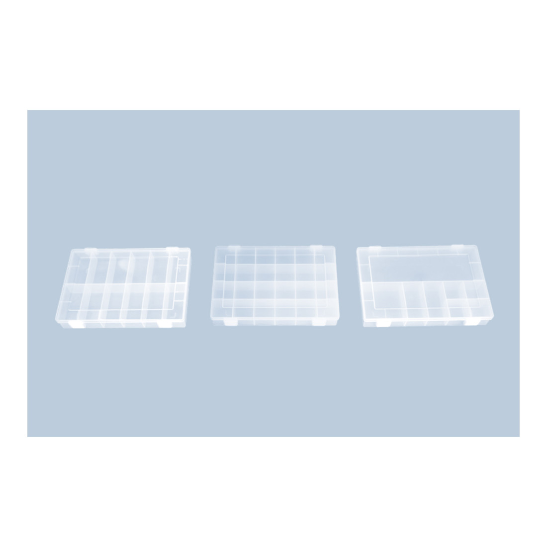 Hünersdorff Sort-kasten PP-CLASSIC, 8 Fächer 225x335x55 mm, transparent