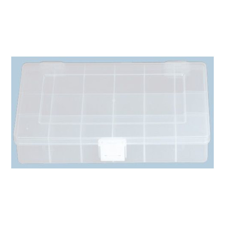 Hünersdorff Sort-kasten PP-COMPACT, 18 Fächer 170x250x46 mm, transparent