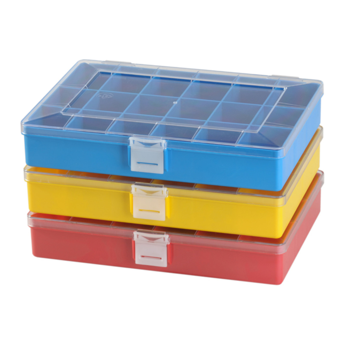 Hünersdorff Sort-kasten PS-COMPACT, 12 Fächer 170x250x46 mm, gelb
