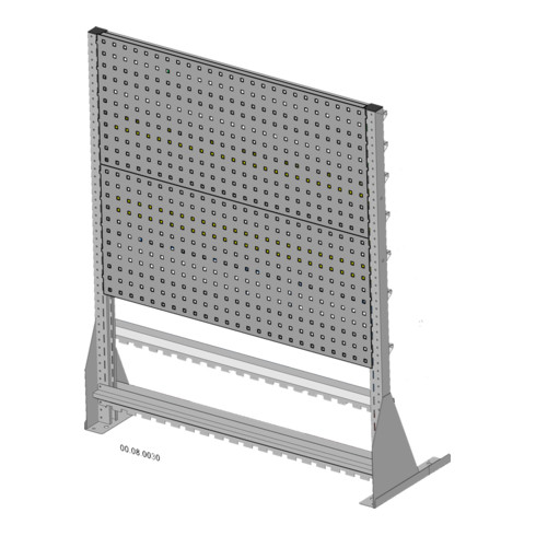 Hünersdorff Tisch-Standregal unbestückt pulverbeschichtet lichtgrau, 1030x1250mm