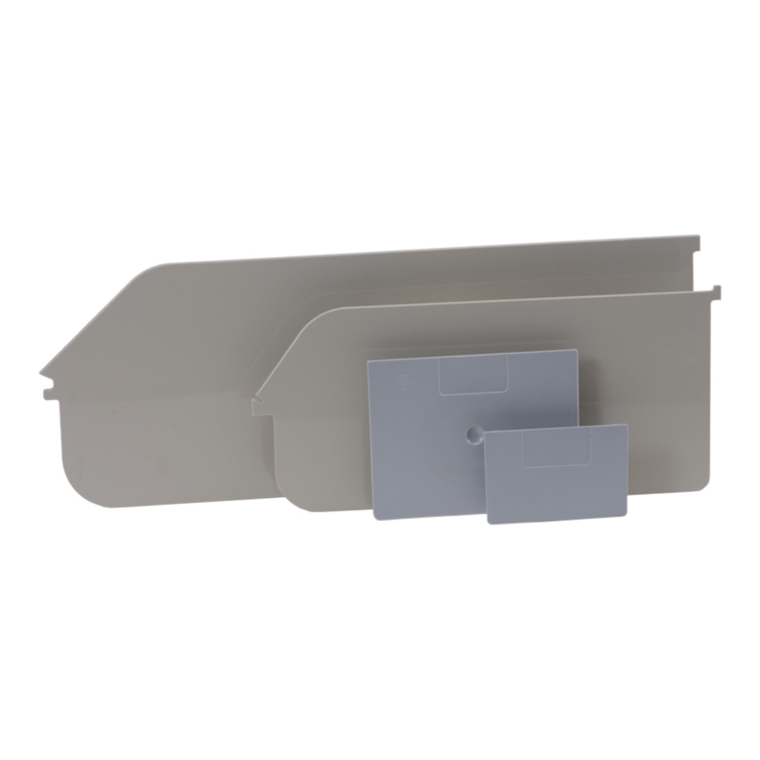 Hünersdorff Trennsteg für Sichtboxen PP Gr.3+3/L grau, groß, 140 x 105 mm