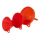 Hünersdorff Trichter-Set 3-teilig, HD-PE Art.-Nr. 950601,950701,951201, rot-1