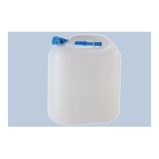 Hünersdorff Wasserkanister ECO 22 L mir Rohr, HD-PE natur, mit blauem Zubehör