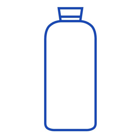 Hünersdorff Weithalsflasche 50 ml, LD-PE naturfarben, rund