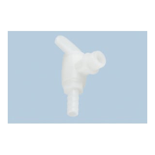 Hünersdorff Winkelhahn mit Rohrgewinde R 1/2" mit Tüllenanschluss 1/2", natur
