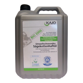Huile à chaîne de tronçonneuse BIO 2000 76 mm²/s (à 40degr.C) 5 l KAJO