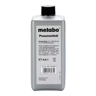 Huile spéciale 0,5 l pour outils à air comprimé metabo