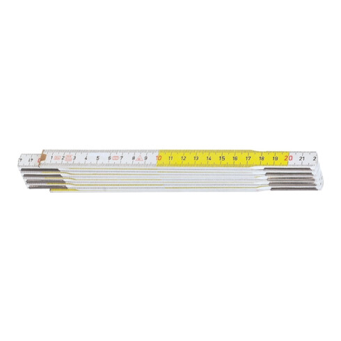 HULTAFORS Règle à segments Bouleau 2m x 17mm jaune-blanc