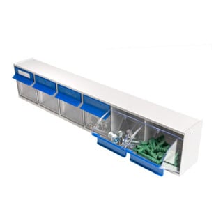 Hünersdorff MultiStore Barre n° 6 plastique résistant aux chocs gris clair L601xP112,5xH94mm