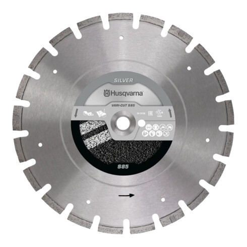 Husqvarna Diamanttrennscheibe VARI-CUT™ S 85-450 mm, 10 mm, 25.4 mm (579809650)