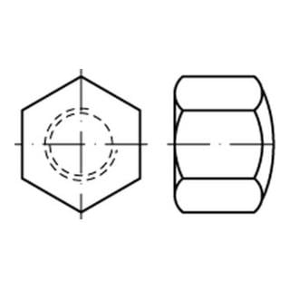 DIN 917 Sechskant-Hutmutter niedrige Form, Stahl