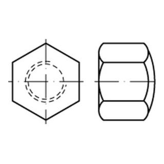 DIN 917 Sechskant-Hutmutter niedrige Form, Messing, blank