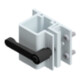 Hymer 2 supports de garde-corps + 2 leviers de serrage-3