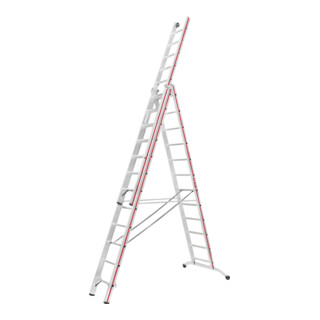 Hymer Mehrzweckleiter dreiteilig, 3x12 Sprossen