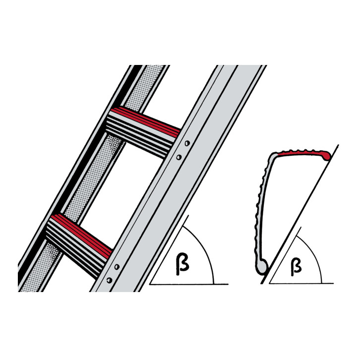 Hymer Dachauflegeleiter ziegelrot