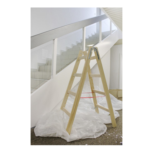 Hymer Dubbele houten ladder, tweezijdig beklimbaar, 2x4 sporten