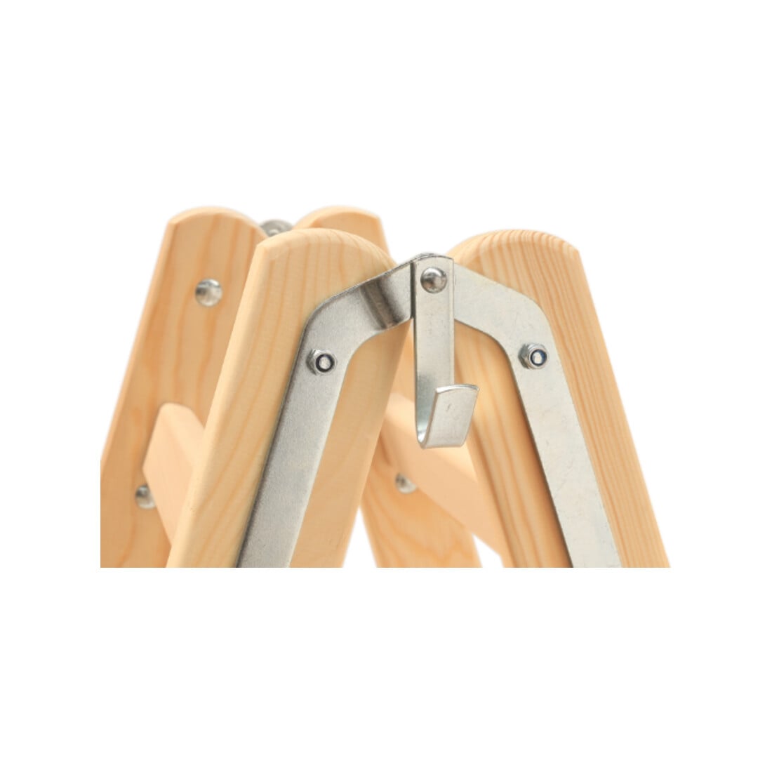 Hymer Dubbele houten ladder, tweezijdig beklimbaar, 2x8 sporten