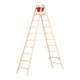 Hymer Dubbele houten trap, tweezijdig beklimbaar, 2x10 treden-1