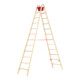 Hymer Dubbele houten trap, tweezijdig beklimbaar, 2x12 treden-1