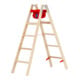 Hymer Dubbele houten trap, tweezijdig beklimbaar, 2x5 treden-1