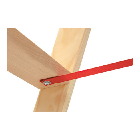 Hymer Dubbele houten trap, tweezijdig beklimbaar, 2x5 treden