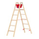 Hymer Dubbele houten trap, tweezijdig beklimbaar, 2x6 treden-1