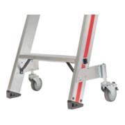 Hymer Stalen trapladder met wielen, aan beide zijden beloopbaar-2