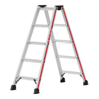 Hymer Dubbele trapsteekladder, aan beide zijden beloopbaar