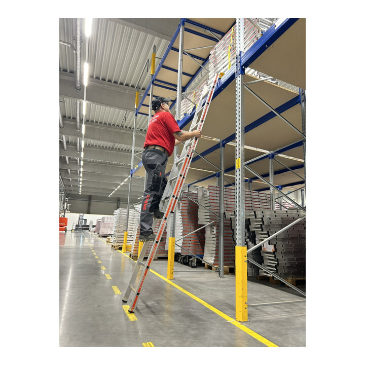 Hymer Einhänge-Schiebeleiter, 2x7 Sprossen