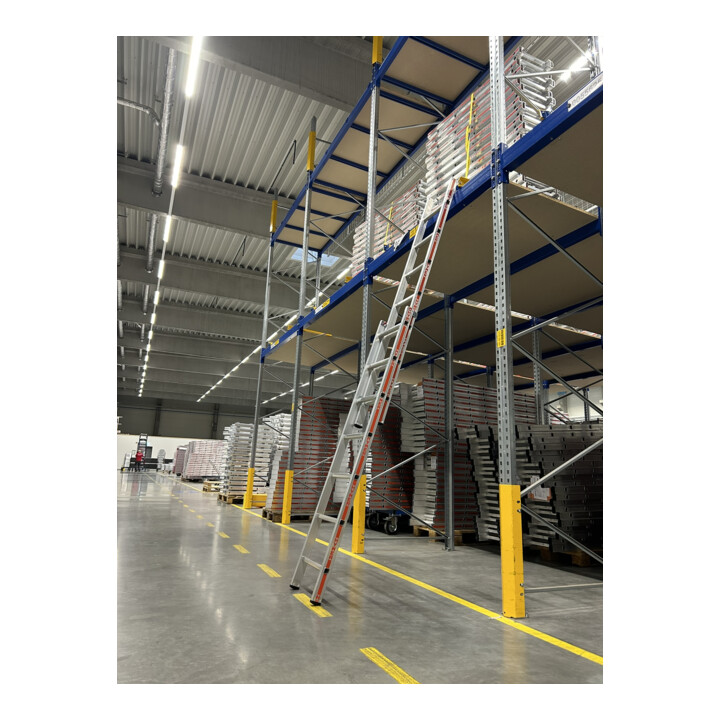 Hymer Einhänge-Schiebeleiter, 2x7 Sprossen