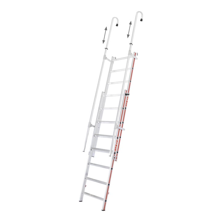 Hymer Einhänge-Schiebeleiter, 2x8 Sprossen