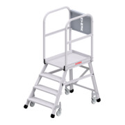 Hymer Escalier de plate-forme mobile, accès unilatéral, 4 marches, hauteur 0,95 m