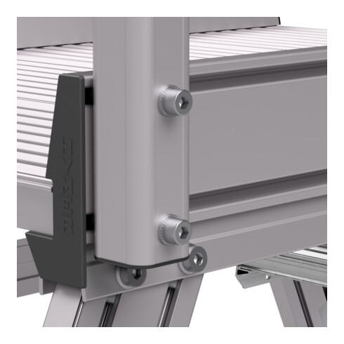 Hymer Escalier de plate-forme mobile, accès unilatéral, 4 marches, hauteur 0,95 m