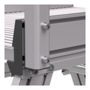 Hymer Escalier de plate-forme mobile, accès unilatéral, 4 marches, hauteur 0,95 m-5
