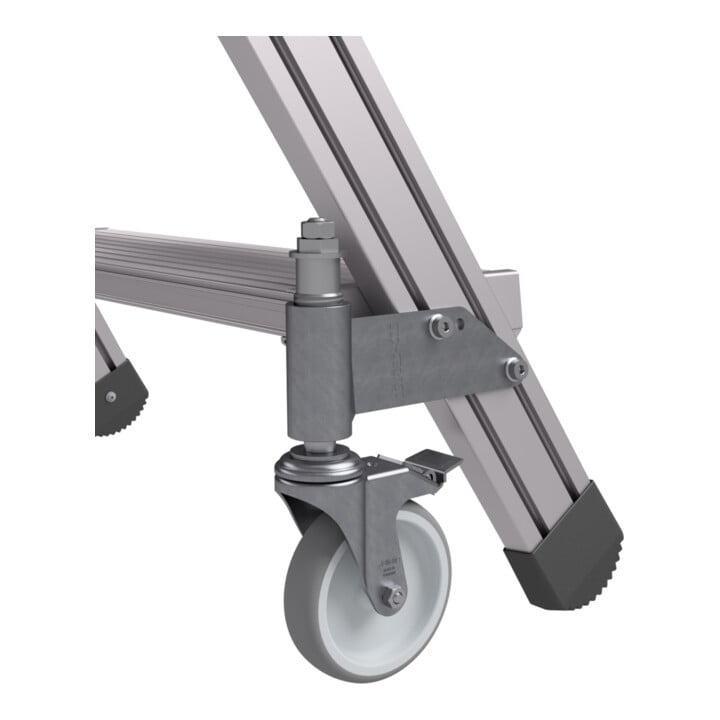 Hymer Escalier de plate-forme mobile, accès unilatéral, 4 marches, hauteur 0,95 m
