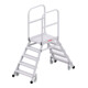 Hymer Escalier de plateforme mobile, accès des deux côtés, 2x5 marches, hauteur 1,20 m-1
