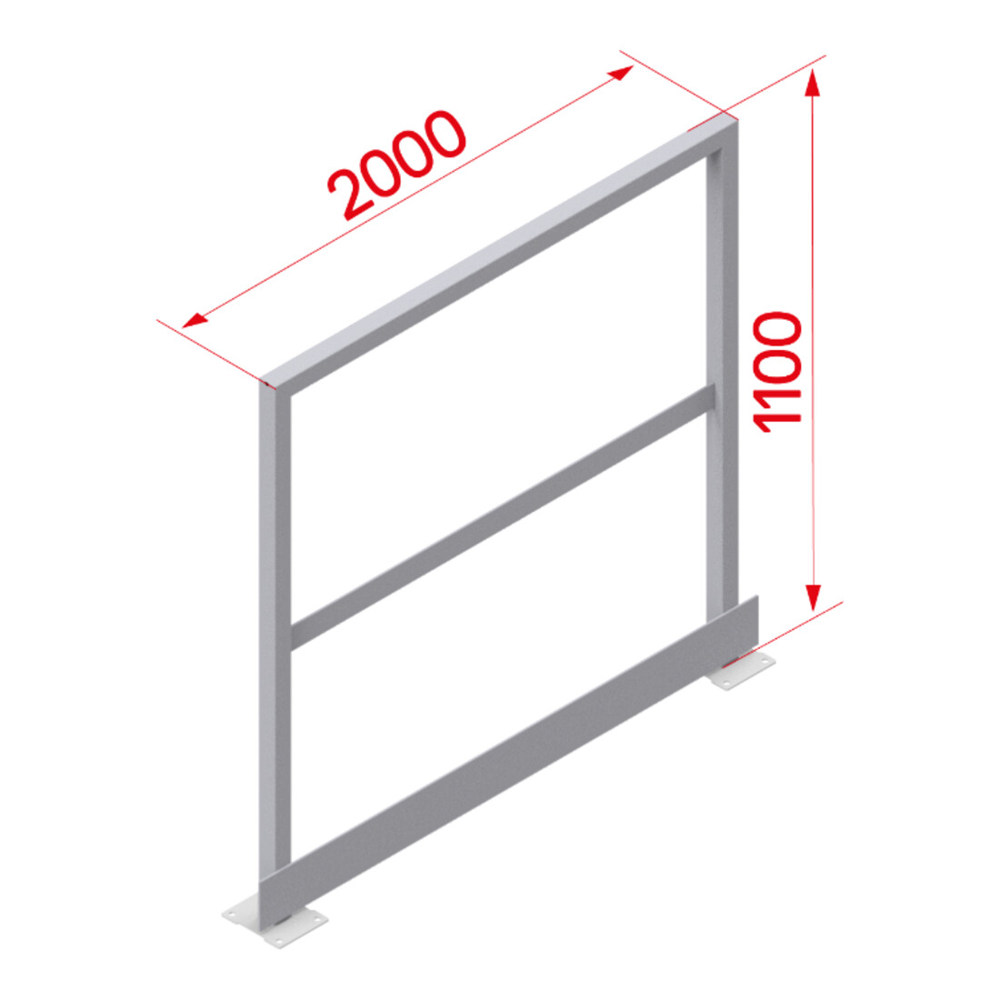 Hymer Geländer für Ausstieg 2000 mm