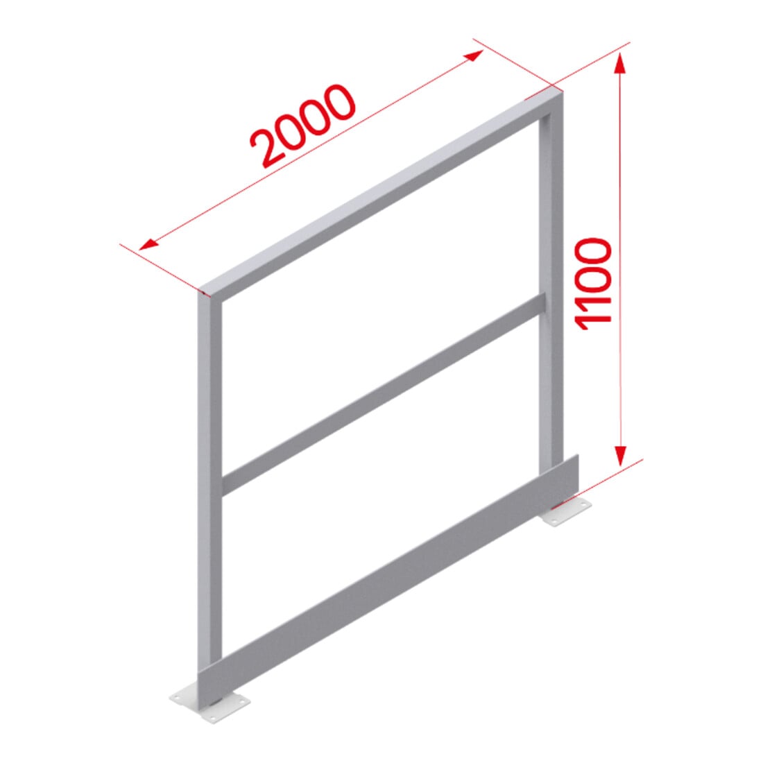 Hymer Geländer für Ausstieg 2000 mm