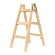 Hymer Holz-Sprossenstehleiter, beidseitig begehbar